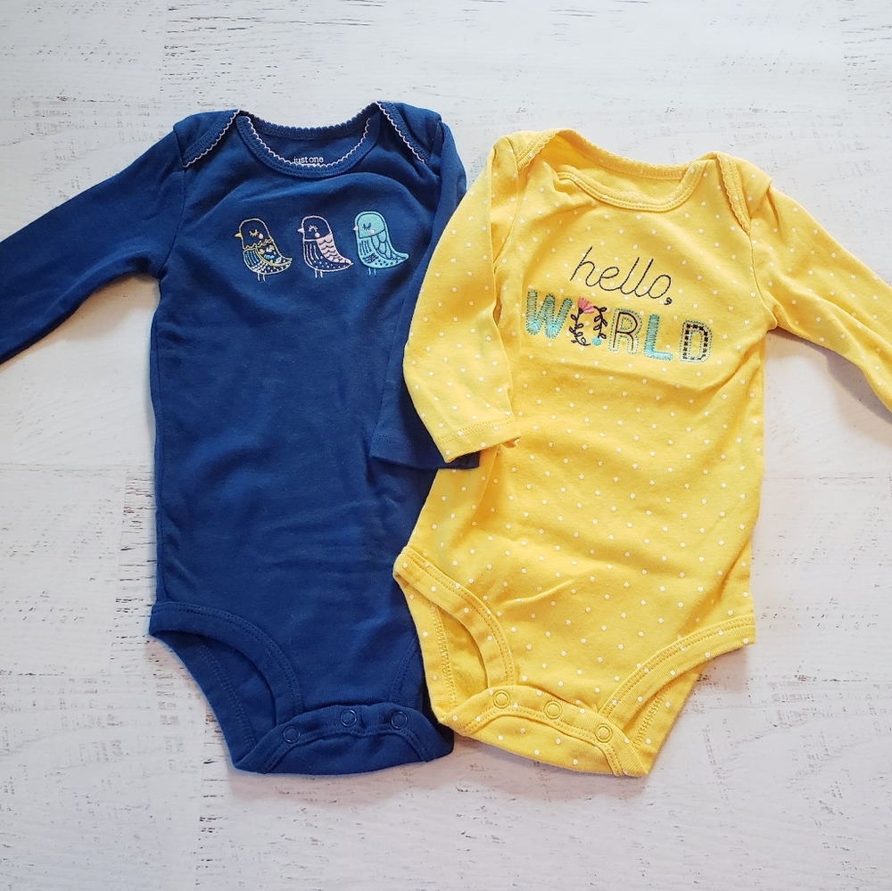 4 FOR $20 | CARTER'S | Baby Girl Onesies 3-6